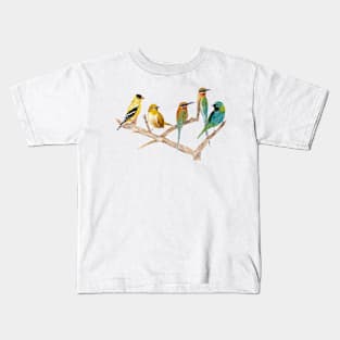 Birds in branches Kids T-Shirt